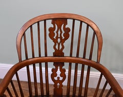 Pair Windsor Armchairs Farmhouse Chair Pierced Splat Backs