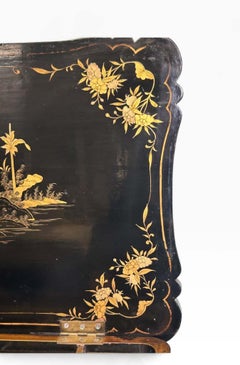 Regency Chinoiserie Lacquered Work Table Sewing Table Circa 1810