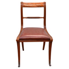 Regency Style Rope Back Side Chair with Paw Feet
