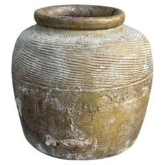 Jade Green Glazed Chinese Ceramic Pickling Jar, Qing Style, Circa 1950