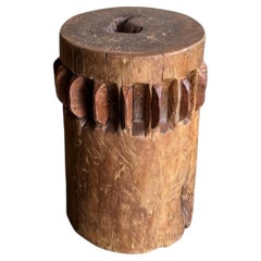 Solid Teak Sugar Cane Crusher / Grinder from Java, Indonesia c. 1970