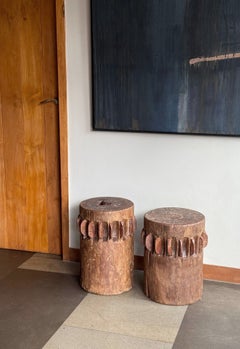 Solid Teak Sugar Cane Crusher / Grinder from Java, Indonesia c. 1970