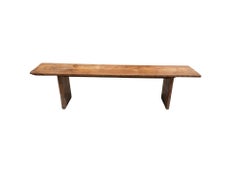 Sculptural Teak Wood Bench, Modern Organic