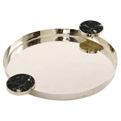 LAGO Grand plateau, Onyx noir et Apaca Silver