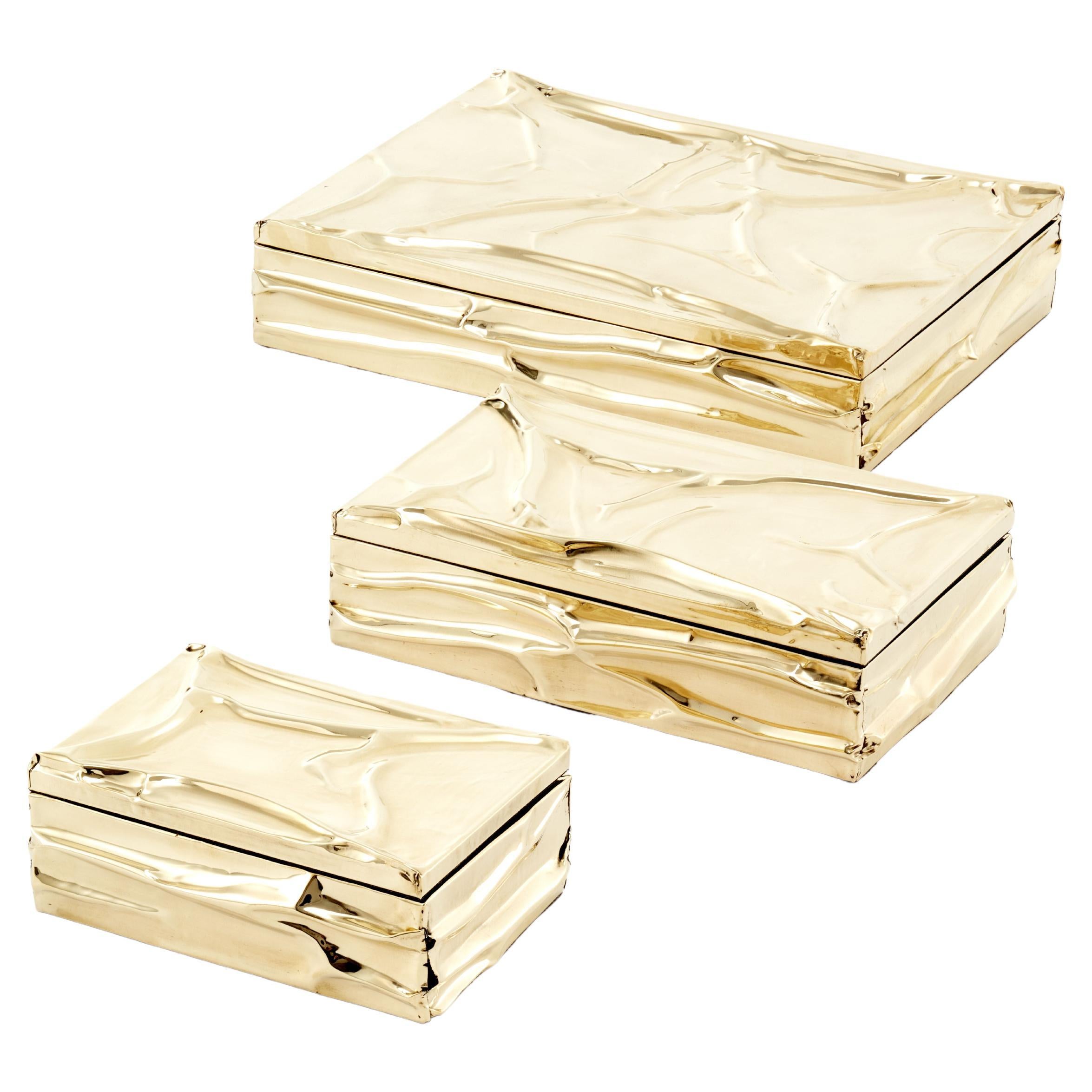 SET Aimara Brass Boxes For Sale