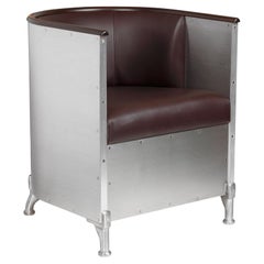 Aluminium Armchair by Mats Theselius - Leather Seat