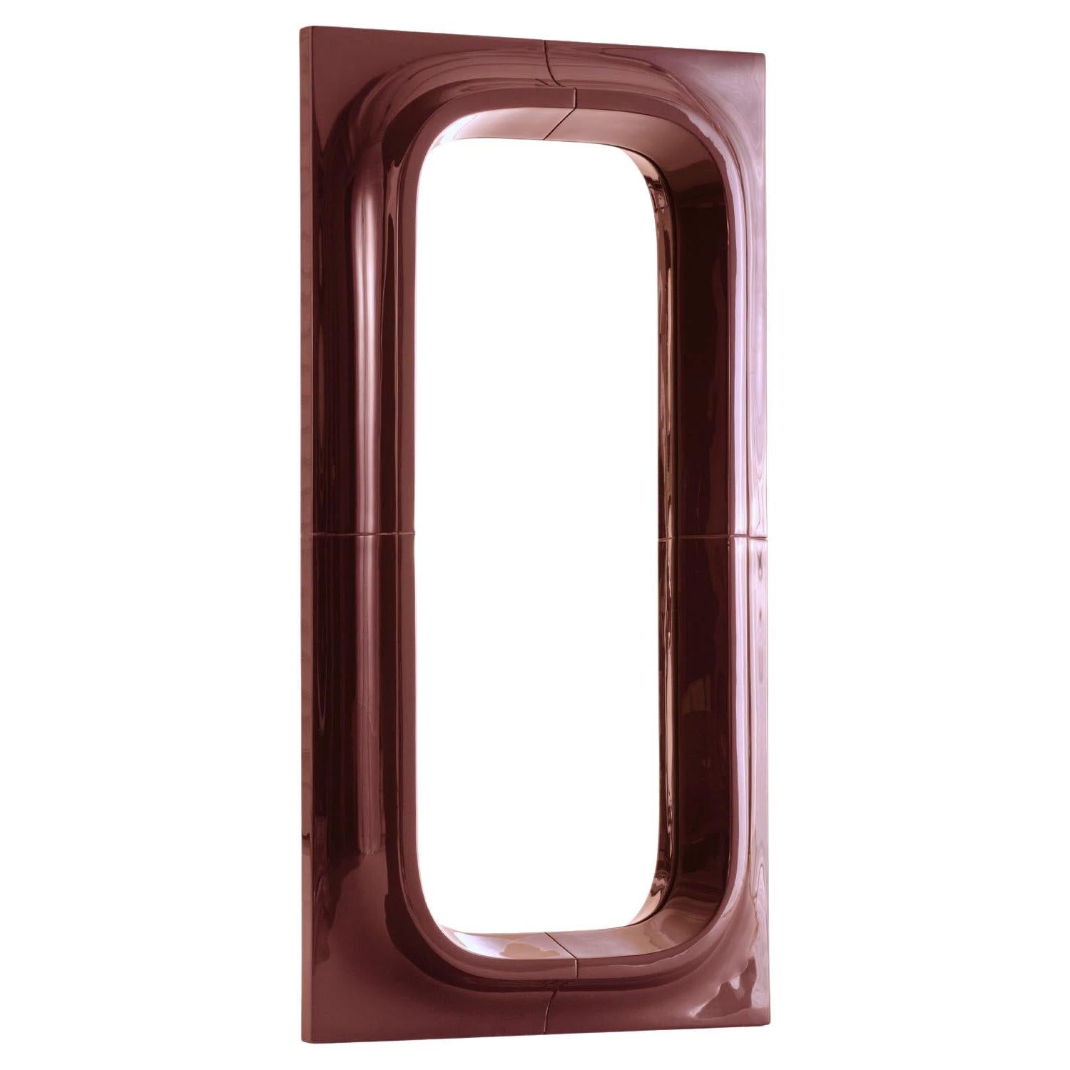 Porthole Mirror by Willo Perron for NOGA - Small - Burgundy Red