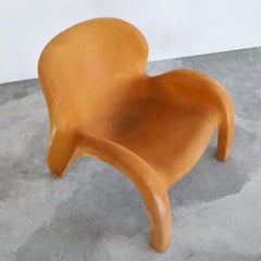 Sillón de salón «GN2» de Peter Ghyczy, color amarillo ocre vintage