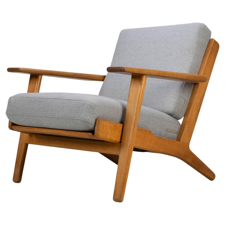 Lounge Easy Chair by Hans Wegner GETAMA GE 290, Oak Denmark 1960s For Sale