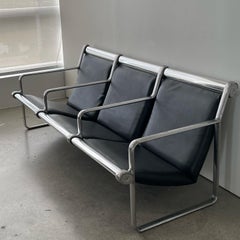 20th Century KNOLL 3-Seat Sling Sofa by Bruce Hannah & Andrew Morrison