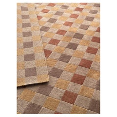 20th Century  XL Checkered Wool and Silk Rug