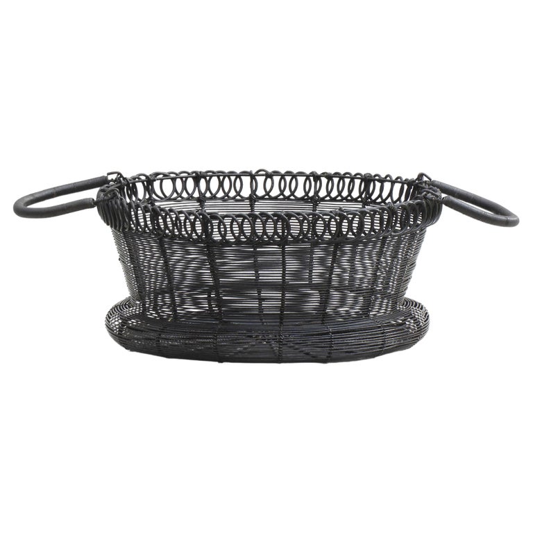 Antique French Woven Wire Basket, circa 1900 For Sale at 1stDibs 