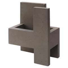 Chandigarh IV - Natural Concrete -  Design Vase Paolo Giordano Cement Cast