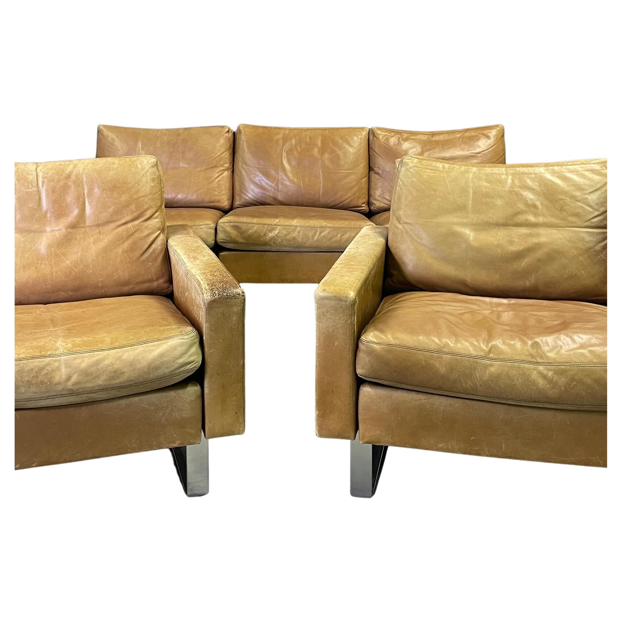 COR Sofa-Set aus Leder im Angebot