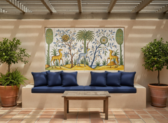 Tiles décoratifs portugais Azulejos peints à la main et signés par l'artiste