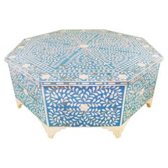Octagonal Coffee Table in Mellow Azure