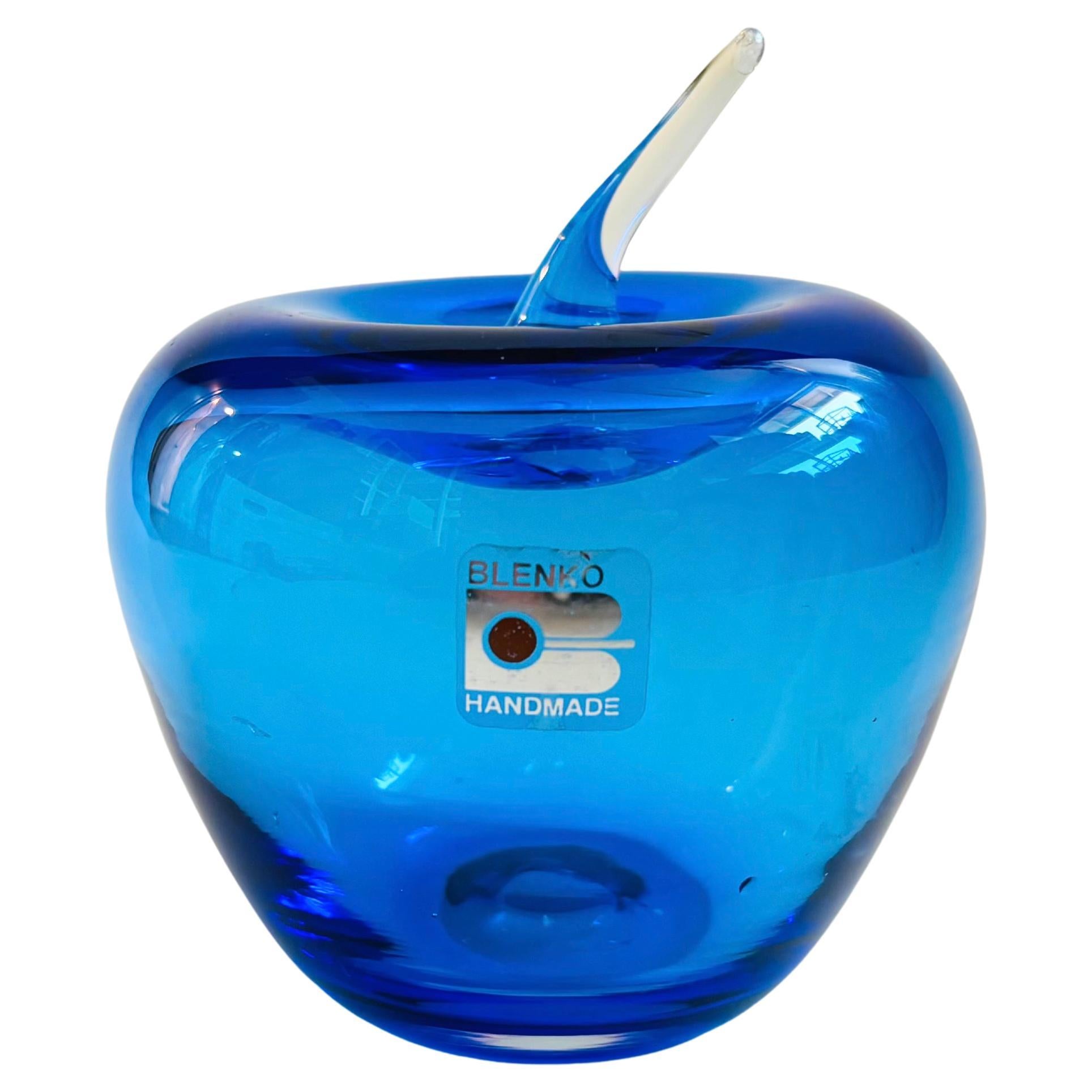 Blenko Kunstglas Apfel im Angebot