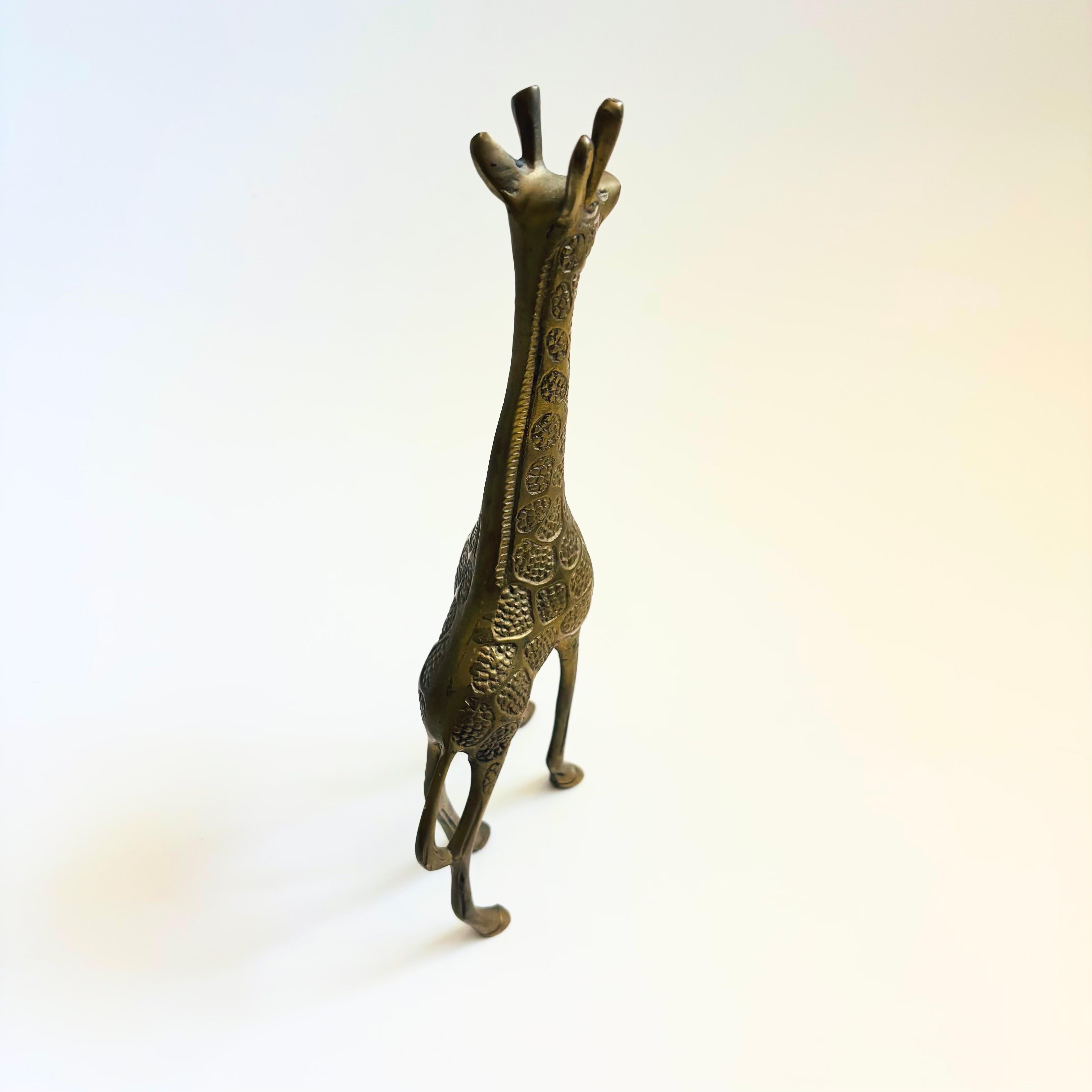 Giraffa alta in ottone vintage in vendita 1