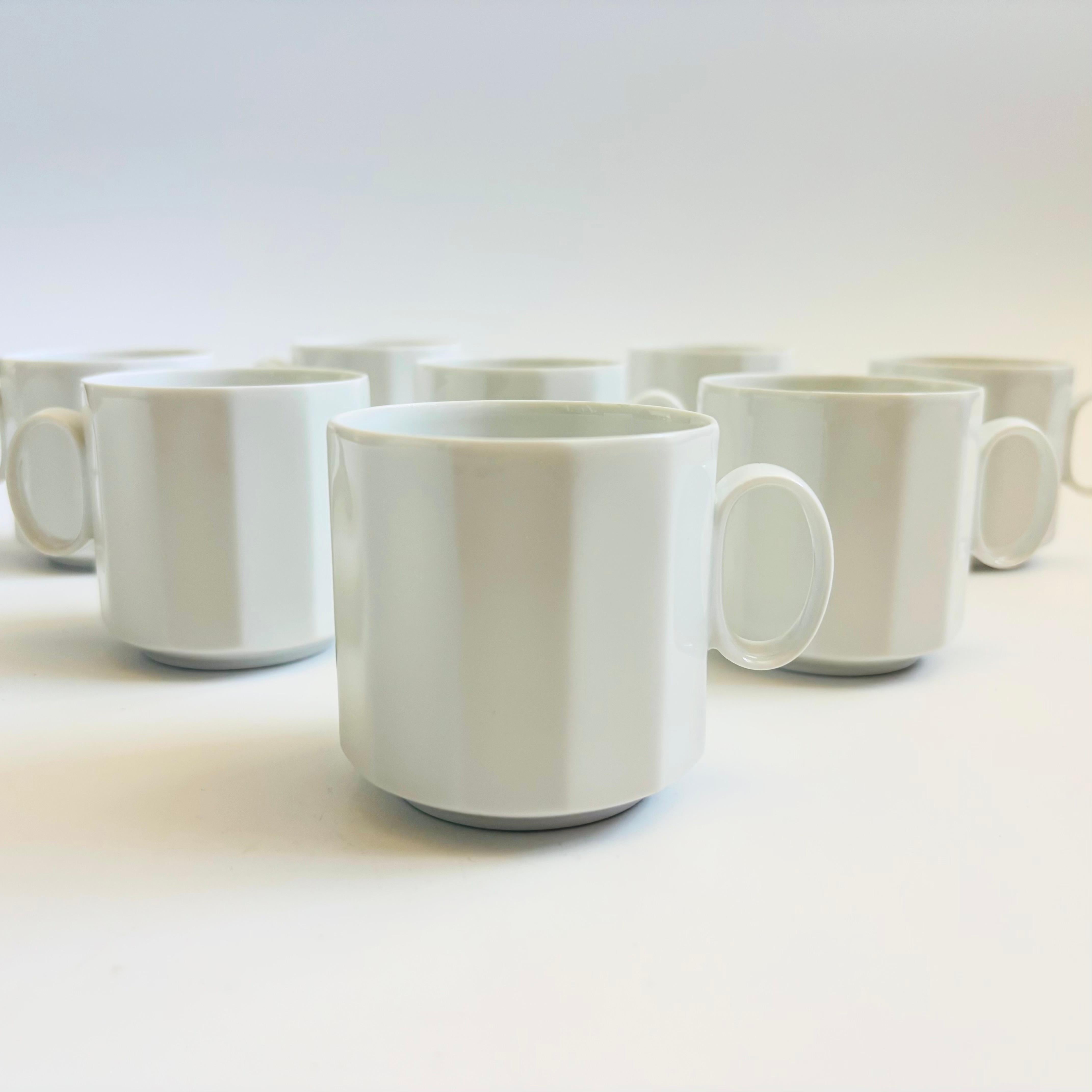 Mid-Century Modern Rosenthal Polygon Mugs - Set of 8 For Sale