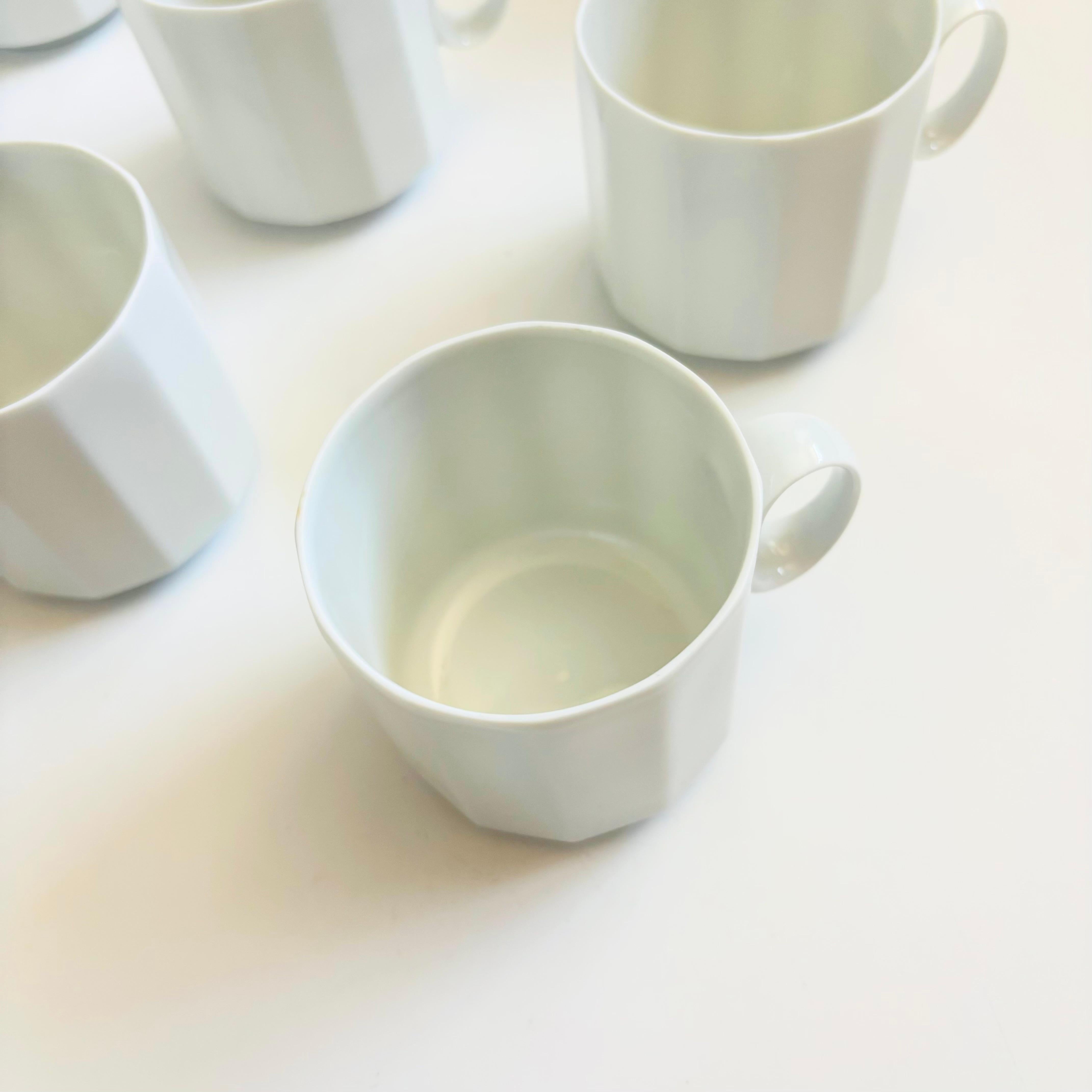 German Rosenthal Polygon Mugs - Set of 8 For Sale