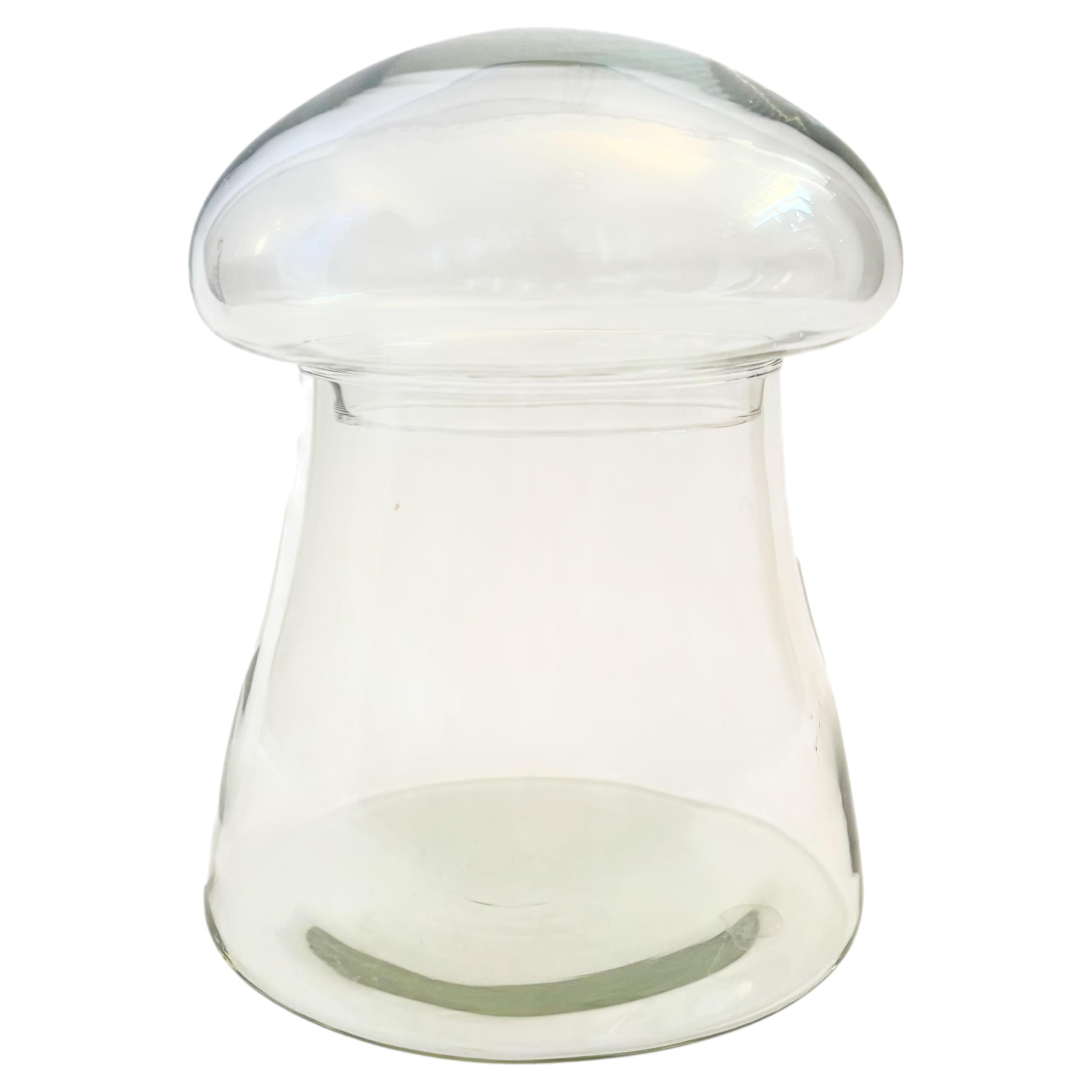 Vintage Glass Mushroom Canister