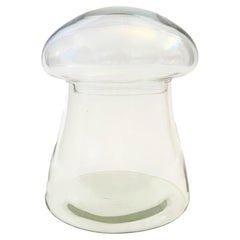 Contenitore vintage in vetro a forma di fungo