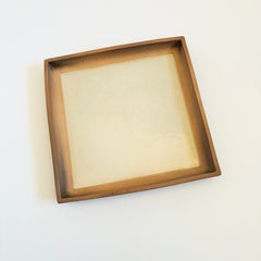 Assiette carrée en céramique de Kazuo Takiguchi