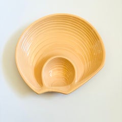 Large Ceramic Seashell Chip and Dip Serving Tray, Made in Japan