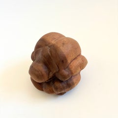 Vintage Carved Wood Weeping Buddha Sculpture, Late 20th Century
