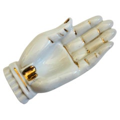 Posacenere vintage in porcellana, con dettagli in oro metallizzato, Giappone, anni '60