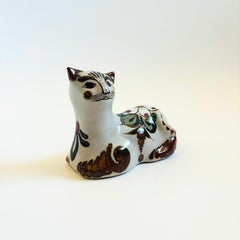 Vintage Ken Edwards Pottery Cat - Mexican Folk Art Pottery, Circa 1970