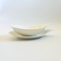 Mid Century Lugged Serving Bowl and Platter Set, Eva Zeisel for Hallcraft, 1950s