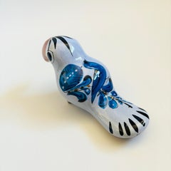 Vintage Mexican Folk Art Tonala Pottery Toucan - Hand Painted Designs