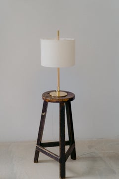 Contemporary, Handmade Table Lamp, Natural Fabric Brass, Mediterranean Objects
