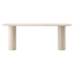 Consola Ashby hecha a mano en travertino por Lemon