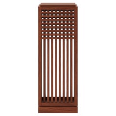 Riviera Plinth Medium in Oiled African Mahogany designed by Yaniv Chen for Lemon