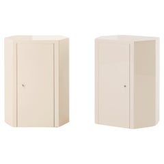 Pair of Park Night Stands in Butter Cream Lacquer by Yaniv Chen for Lemon