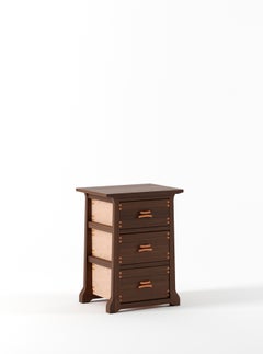 Pair of Yume Nightstand in Wenge, Ash and Cherry by Lemon