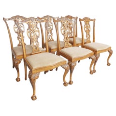 Maitland-Smith Chippendale Dining Chairs, Set of 6