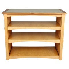 Custom Oak and Marble Craftsman Bookcase