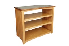 Custom Oak and Marble Craftsman Bookcase