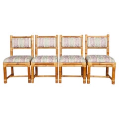 Elephant Bamboo Dining Chairs, Set of 4