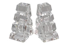 Rogaska "Legacy" Lead Crystal Bookends, a Pair