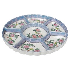 Japanese Kiri-Mon Porcelain Lusterware Serving Dishes