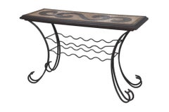 Mediterranean Style Console Table and Wine Rack