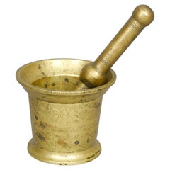 Antique Brass Pharmacy Pestle and Mortar
