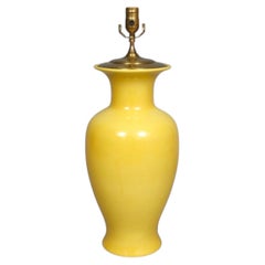 Bright Yellow Ceramic Baluster Table Lamp