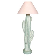 1990’s Bon Art Cast Plaster Cactus Floor Lamp