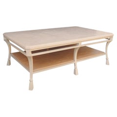 Mesa de centro de Lexington Furniture en travertino y hierro