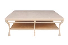 Mesa de centro de Lexington Furniture en travertino y hierro
